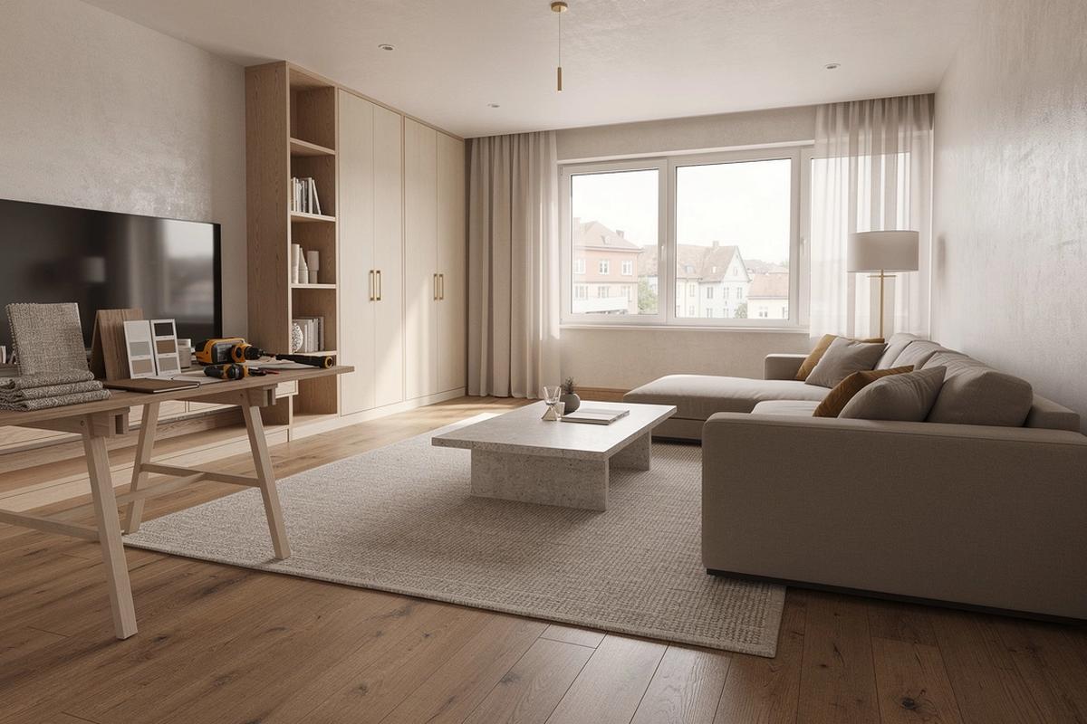 Living room renovation moment