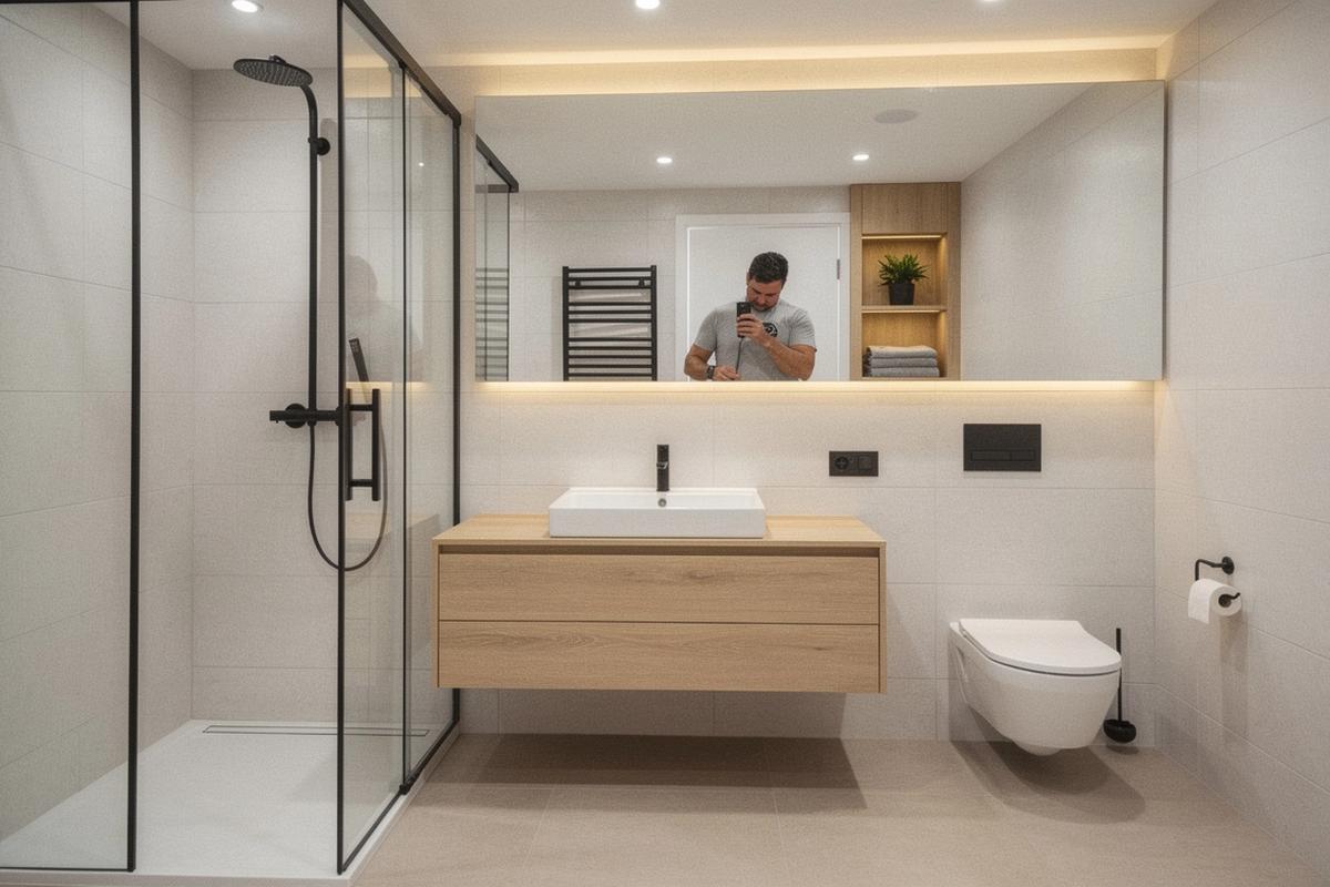 Bathroom renovation moment